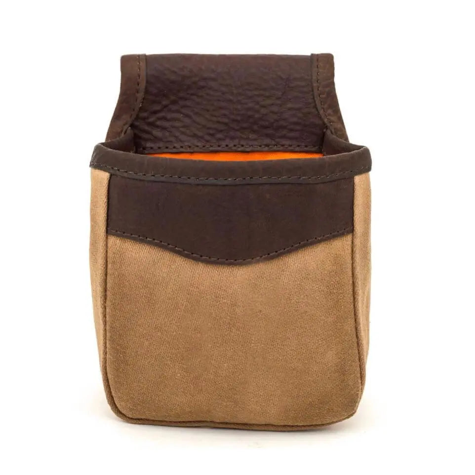 White Wing Waxed Canvas Hunting Single Belt Pouch Mission Mercantile Leather Goods