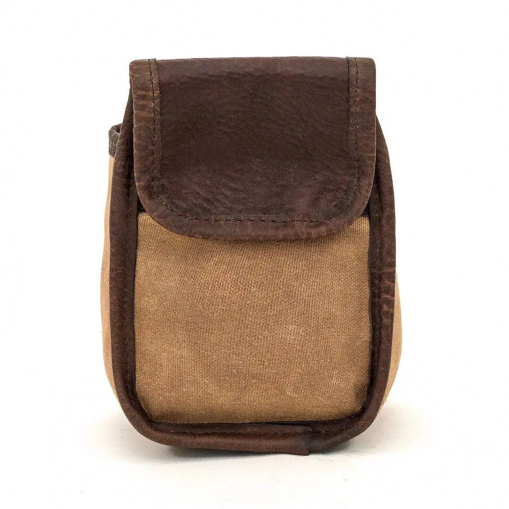 White Wing Waxed Canvas Hunting Single Belt Pouch Mission Mercantile Leather Goods