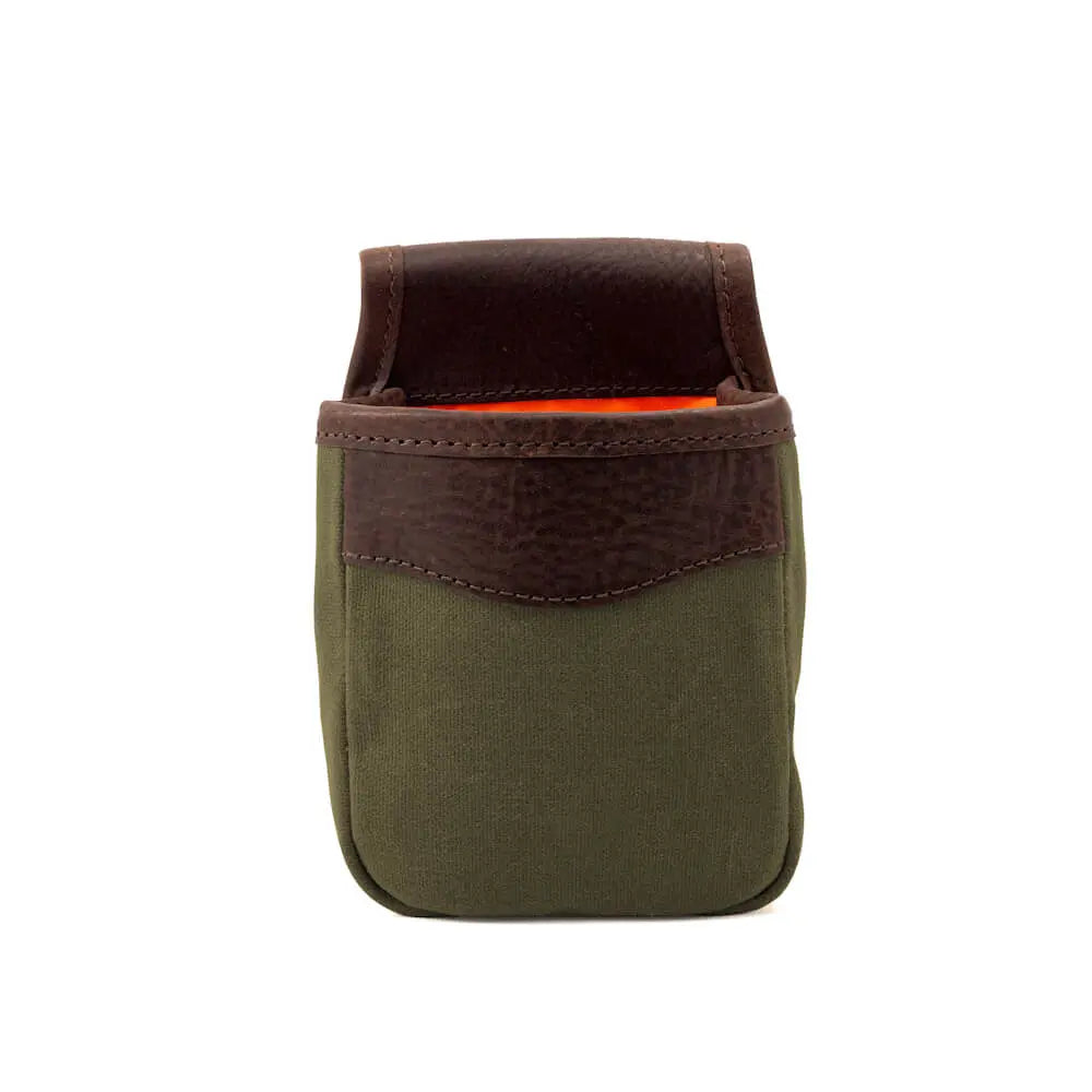 White Wing Waxed Canvas Hunting Single Belt Pouch Mission Mercantile Leather Goods