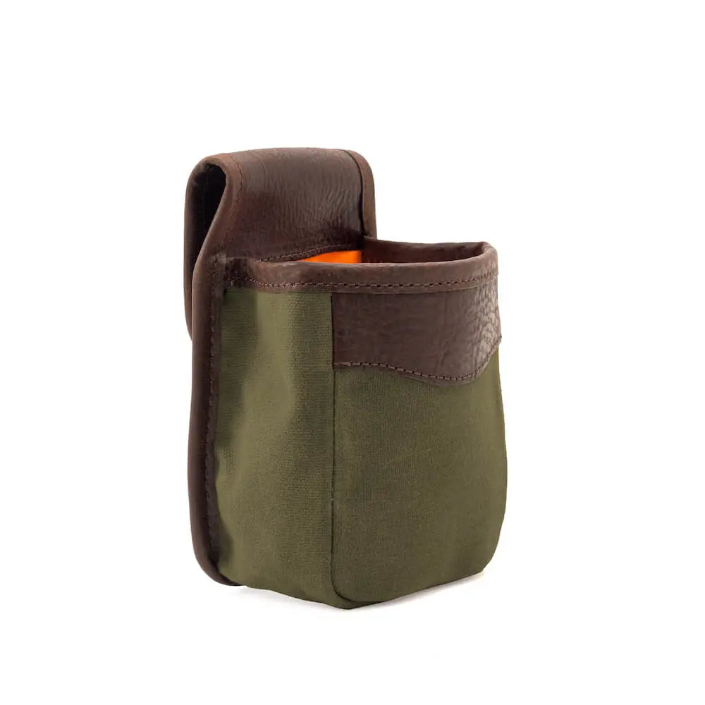 White Wing Waxed Canvas Hunting Single Belt Pouch Mission Mercantile Leather Goods