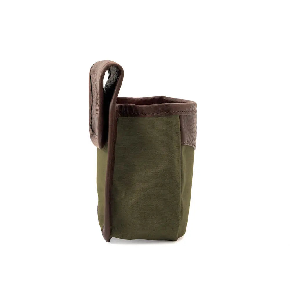 White Wing Waxed Canvas Hunting Single Belt Pouch Mission Mercantile Leather Goods
