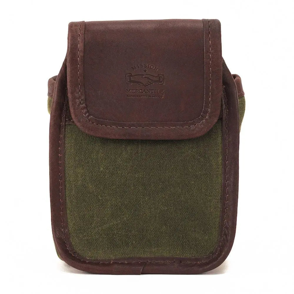 White Wing Waxed Canvas Hunting Single Belt Pouch Mission Mercantile Leather Goods