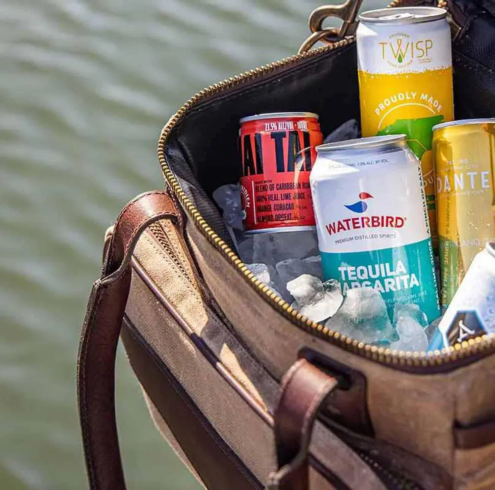 White Wing Waxed Canvas Scout Cooler Mission Mercantile Leather Goods