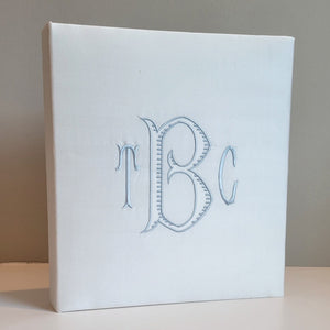 Baby Memory Book - White Silk (w/o Bow)