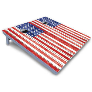 Whitewash Flag Cornhole Boards - All Weather Series Cornhole Solutions