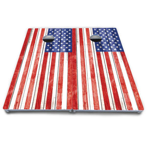 Whitewash Flag Cornhole Boards - All Weather Series Cornhole Solutions