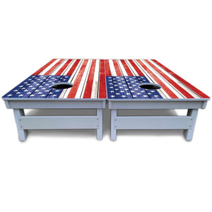 Whitewash Flag Cornhole Boards - All Weather Series Cornhole Solutions