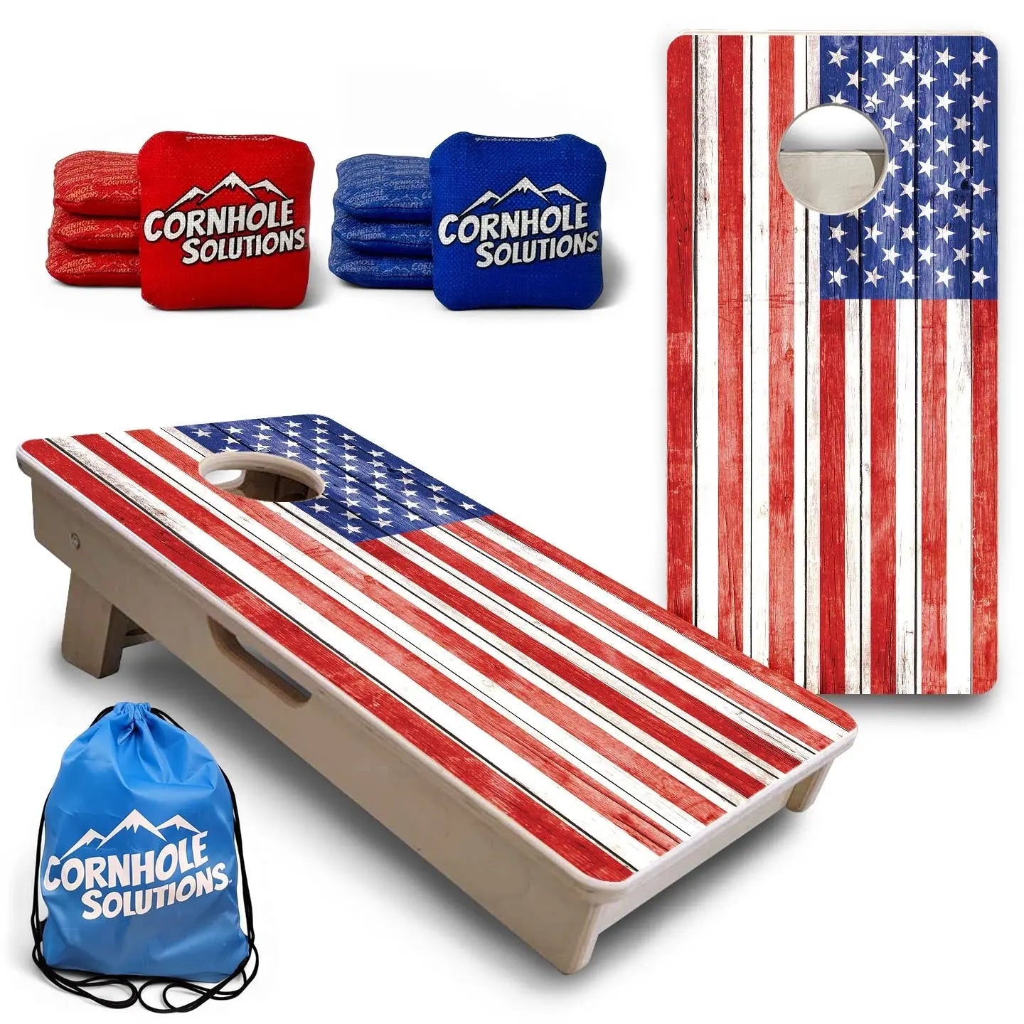 Whitewash Flag - Mini or Vacation Size Cornhole Boards Cornhole Solutions