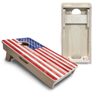 Whitewash Flag - Mini or Vacation Size Cornhole Boards Cornhole Solutions