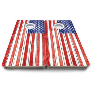 Whitewash Flag - Mini or Vacation Size Cornhole Boards Cornhole Solutions