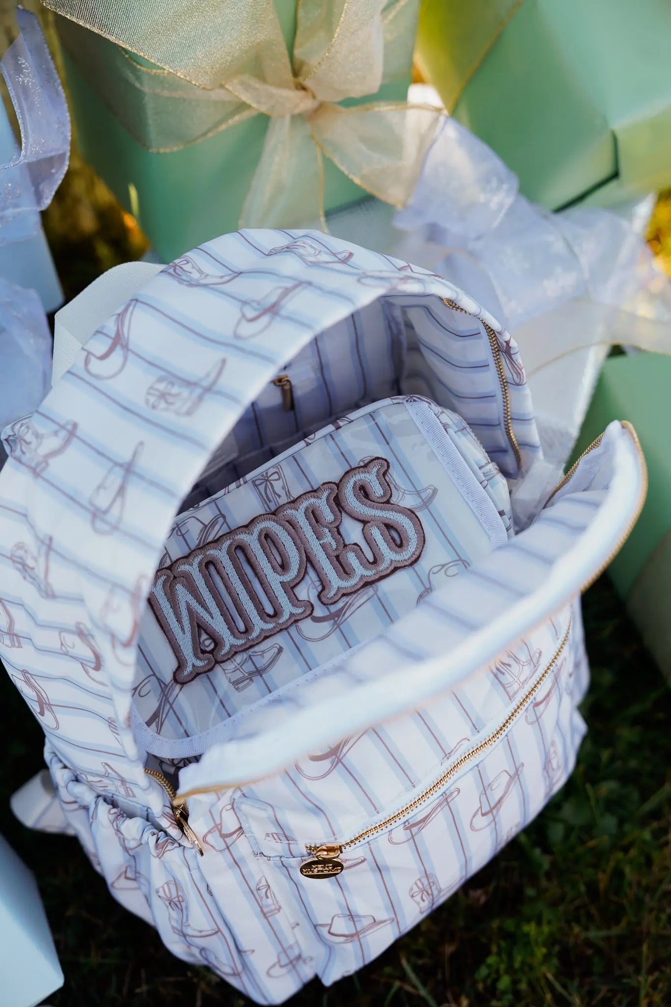 Wipes Pouch - Western Blues Clear Coat Bag KenzKustomz