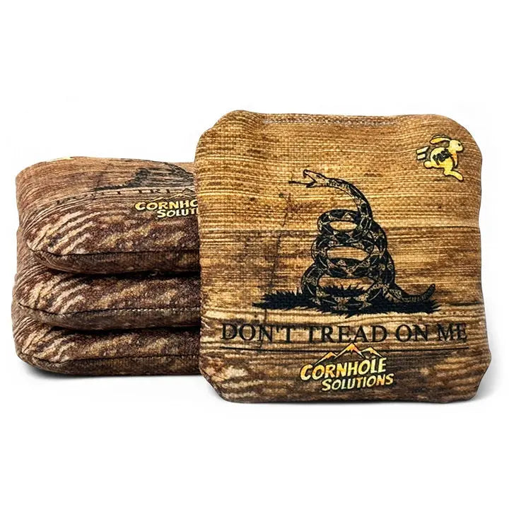 Wood DTOM/Wood Flag - Pro Style REC Cornhole Bags – Regulation 6"x6" – Full Set of 8