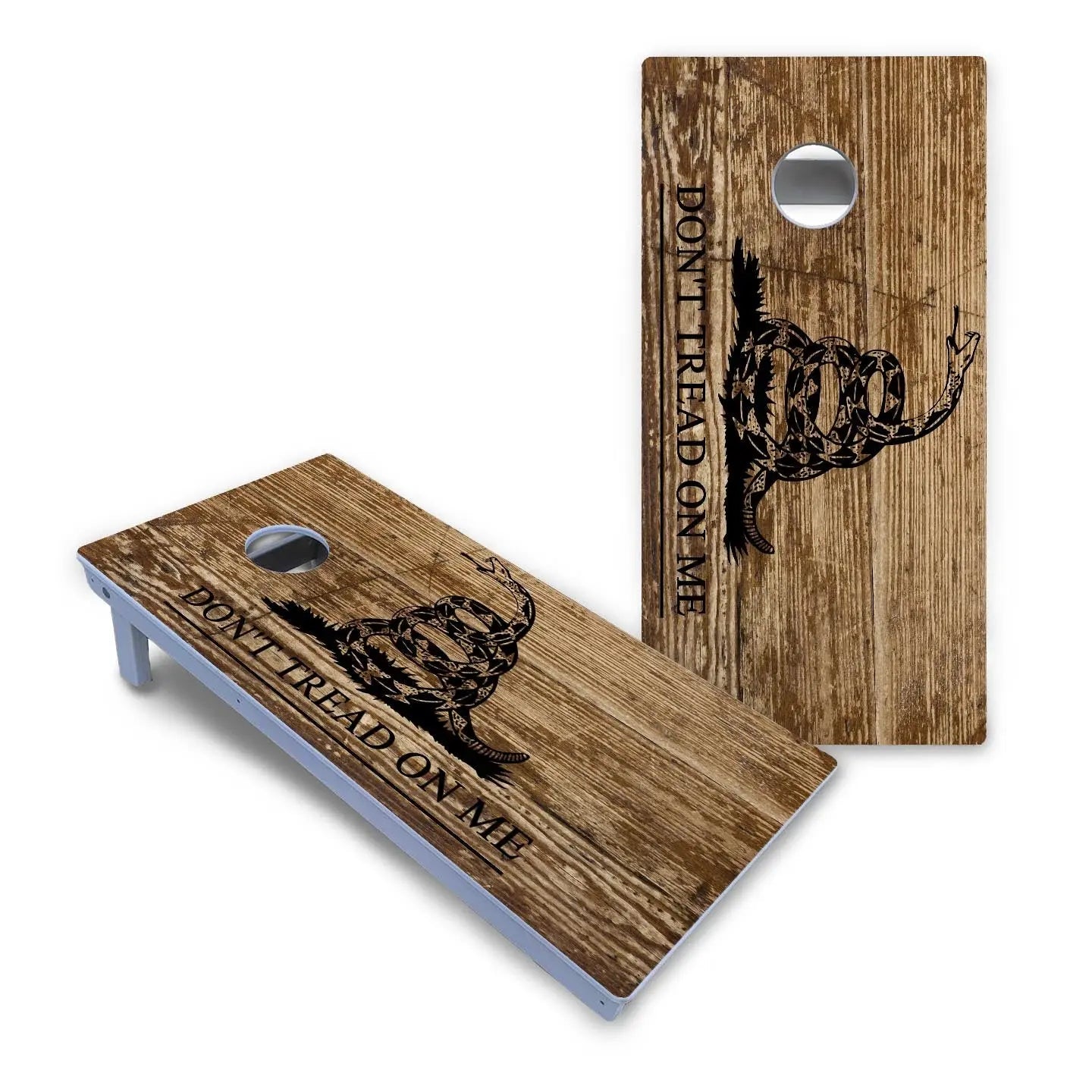 Wood DTOM & Flag Cornhole Boards - All Weather Series Cornhole Solutions