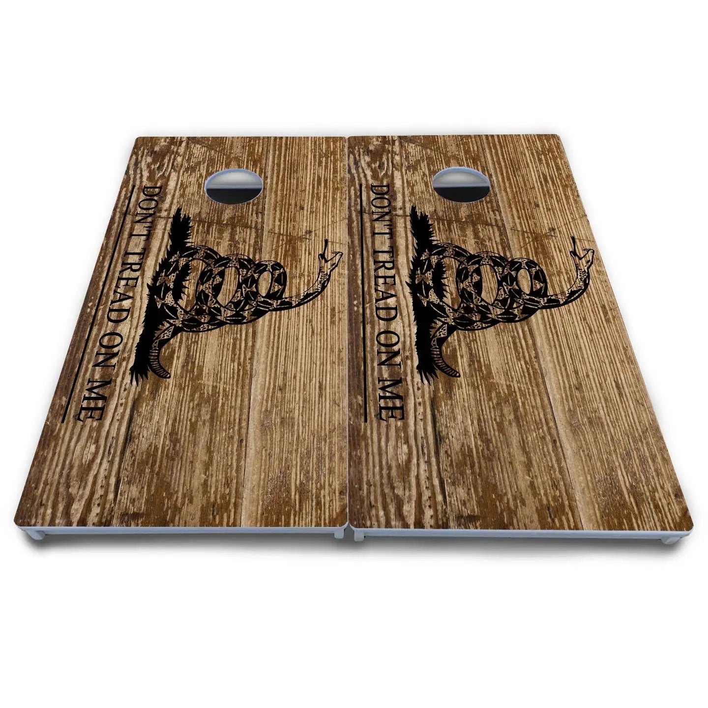 Wood DTOM & Flag Cornhole Boards - All Weather Series Cornhole Solutions