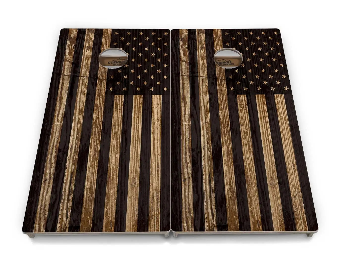 Wood DTOM & Flag Cornhole Boards - Professional Tournament Series Cornhole Solutions