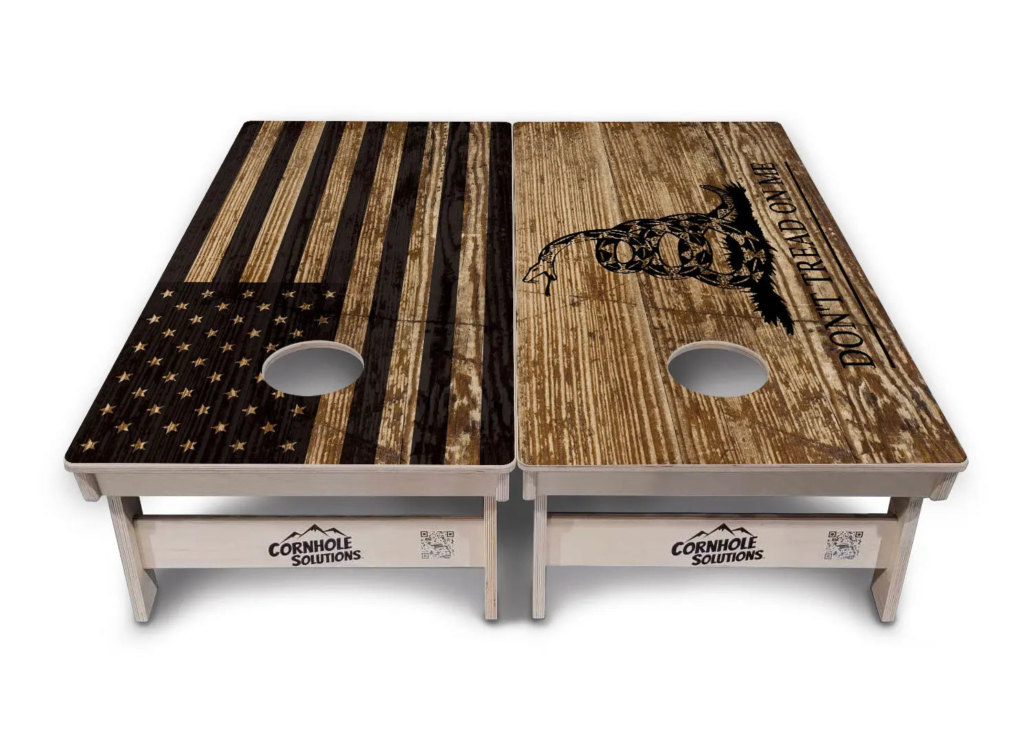 Wood DTOM & Flag Cornhole Boards - Professional Tournament Series Cornhole Solutions