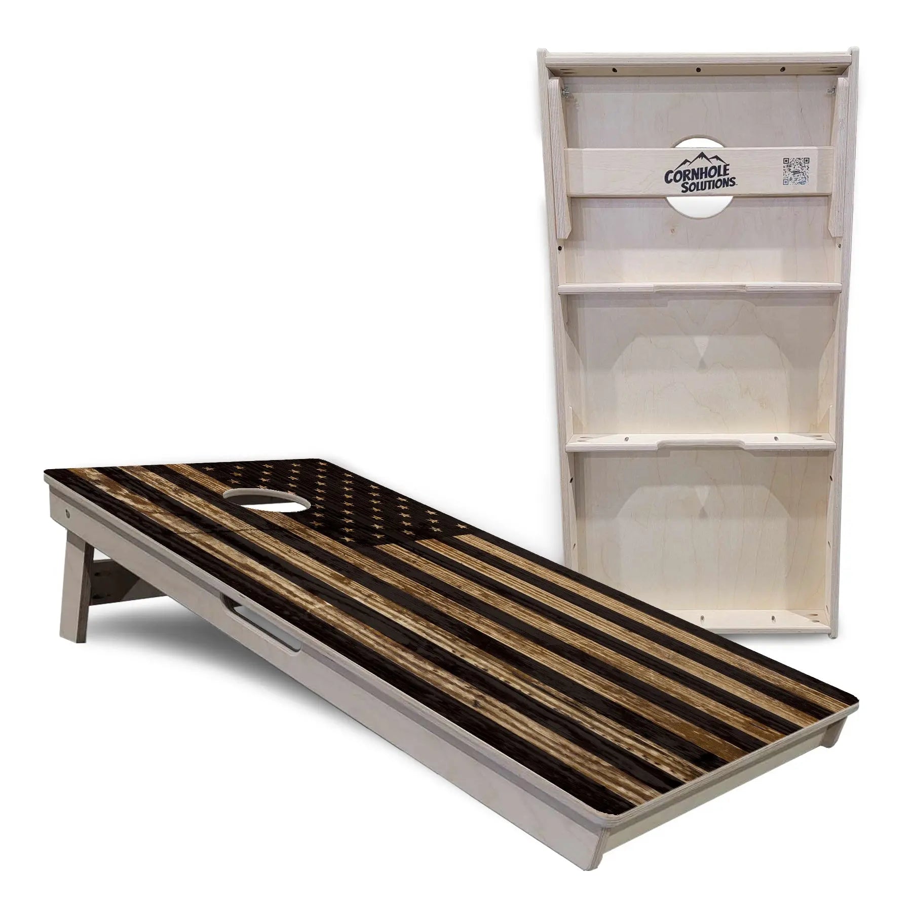 Wood DTOM & Flag Cornhole Boards - Professional Tournament Series Cornhole Solutions