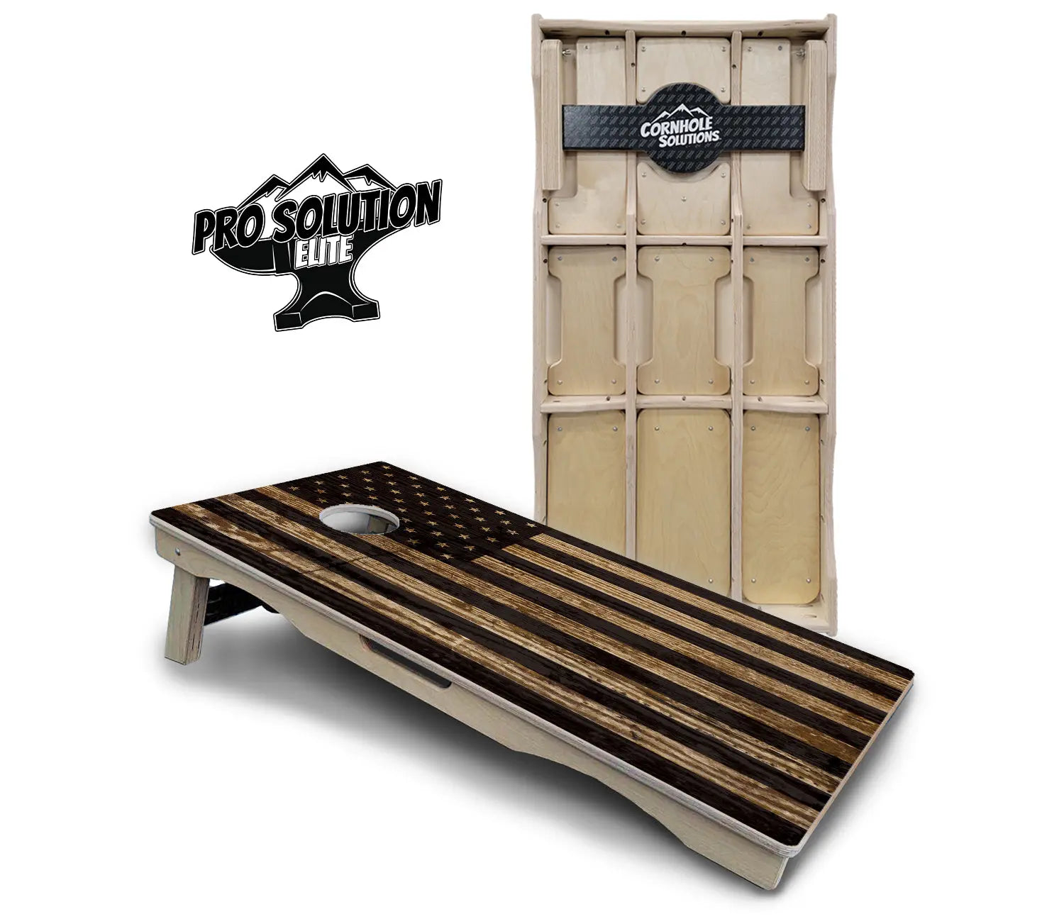 Wood DTOM & Wood Flag Cornhole Boards - Pro Solution Elite Series Cornhole Solutions