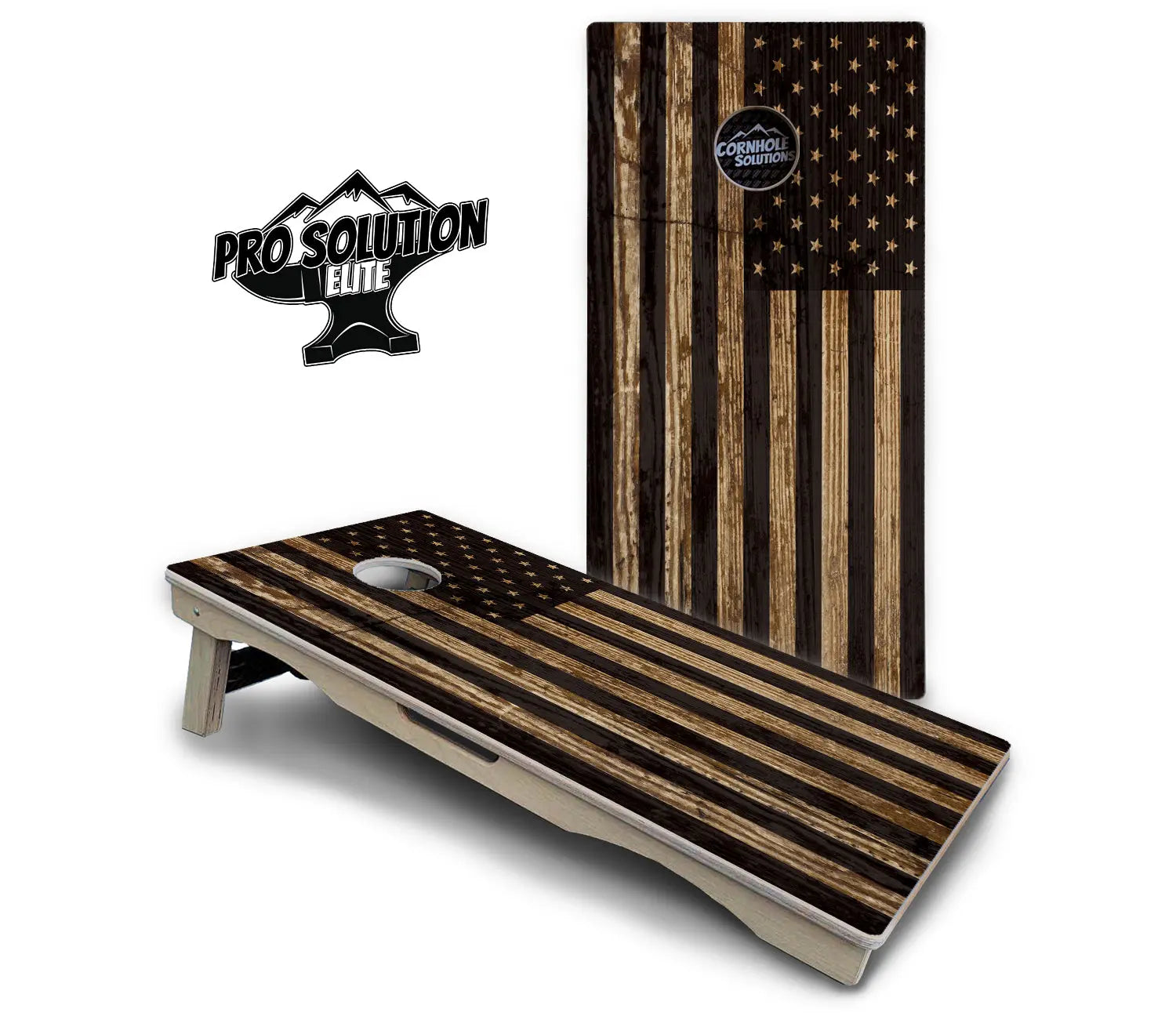 Wood DTOM & Wood Flag Cornhole Boards - Pro Solution Elite Series Cornhole Solutions