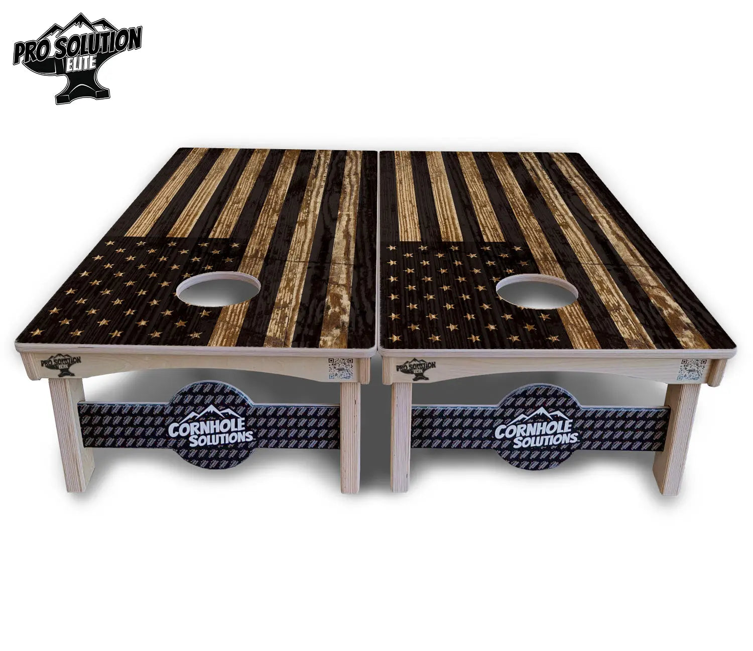 Wood DTOM & Wood Flag Cornhole Boards - Pro Solution Elite Series Cornhole Solutions
