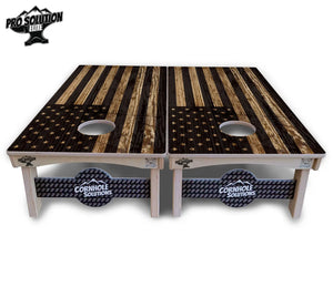 Wood DTOM & Wood Flag Cornhole Boards - Pro Solution Elite Series Cornhole Solutions