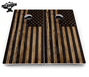 Wood DTOM & Wood Flag Cornhole Boards - Pro Solution Elite Series Cornhole Solutions