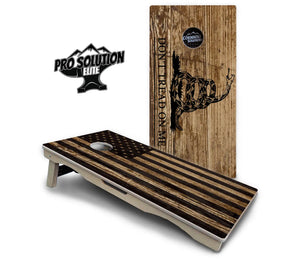 Wood DTOM & Wood Flag Cornhole Boards - Pro Solution Elite Series Cornhole Solutions