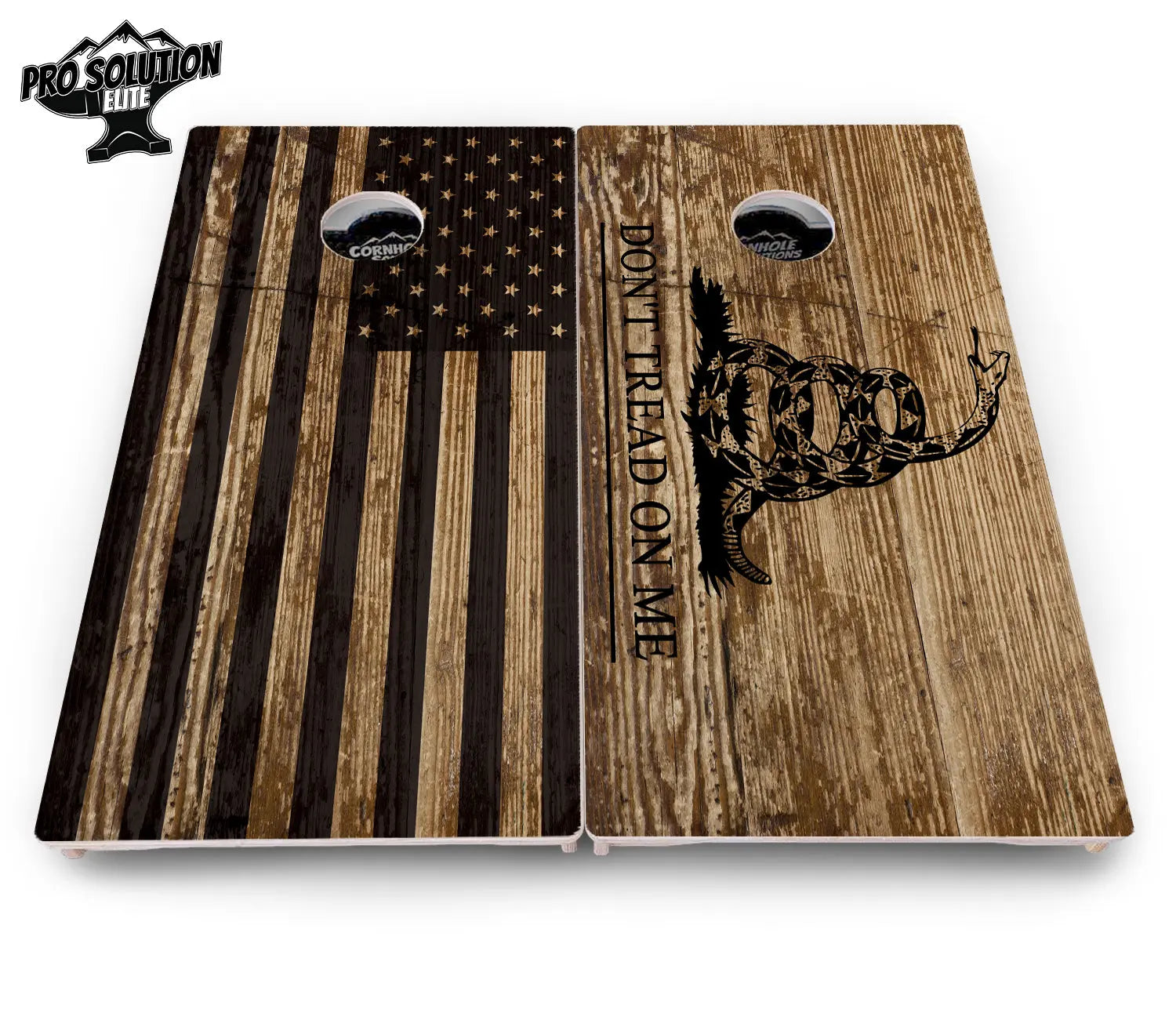 Wood DTOM & Wood Flag Cornhole Boards - Pro Solution Elite Series Cornhole Solutions