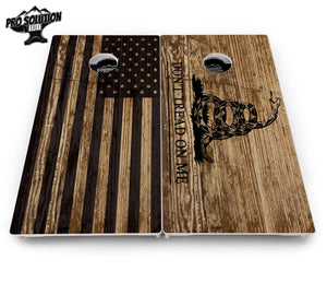 Wood DTOM & Wood Flag Cornhole Boards - Pro Solution Elite Series Cornhole Solutions