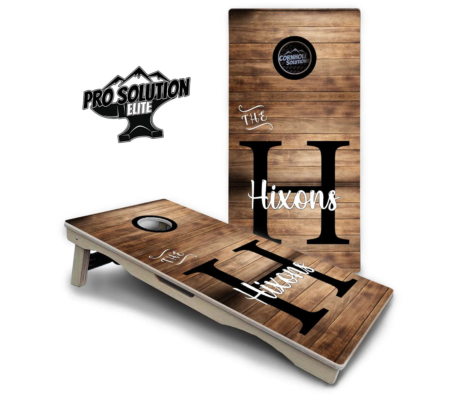 Wood Slat Name Cornhole Boards - Pro Solution Elite Series Cornhole Solutions