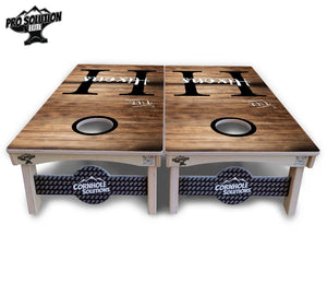 Wood Slat Name Cornhole Boards - Pro Solution Elite Series Cornhole Solutions