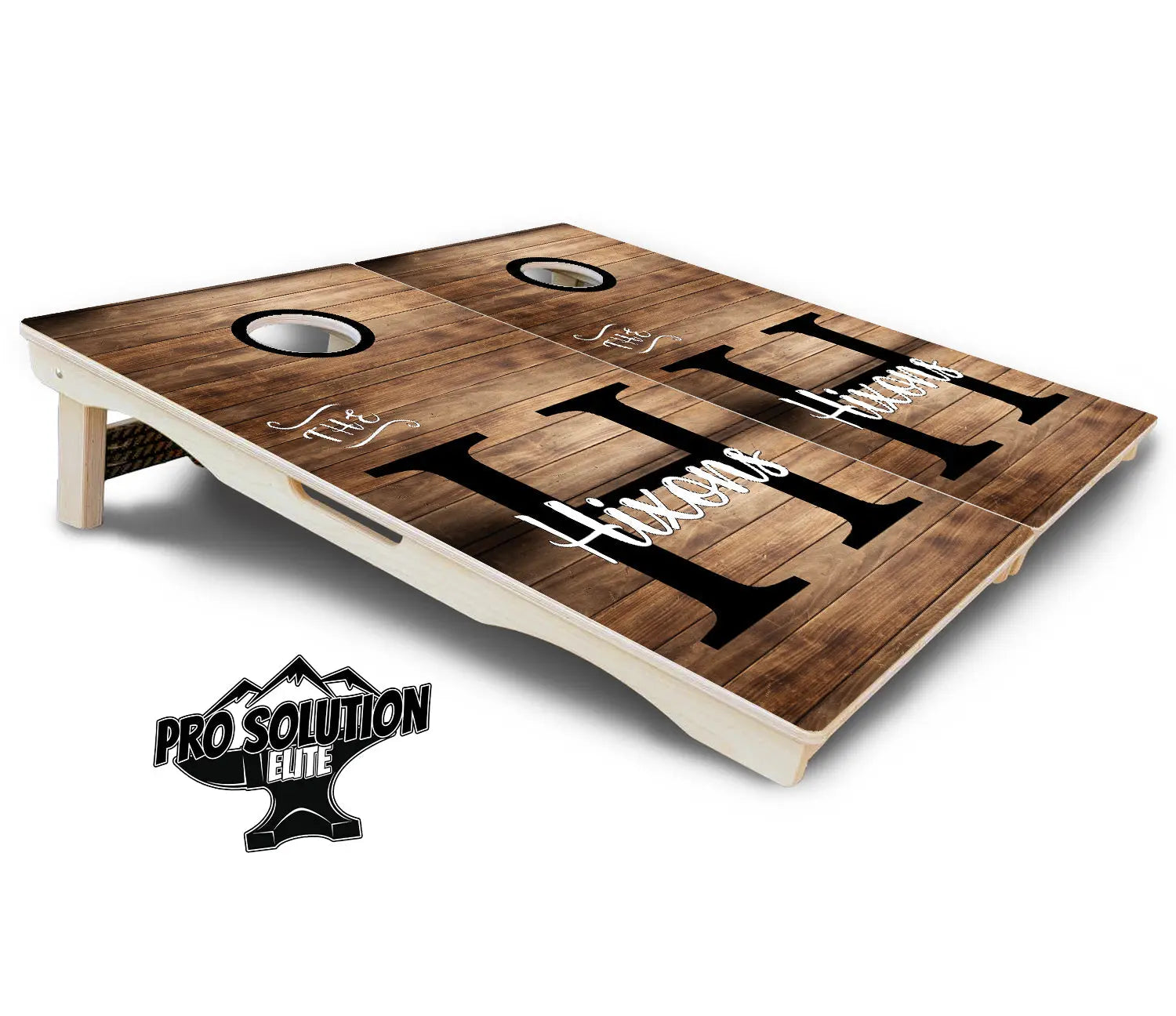 Wood Slat Name Cornhole Boards - Pro Solution Elite Series Cornhole Solutions