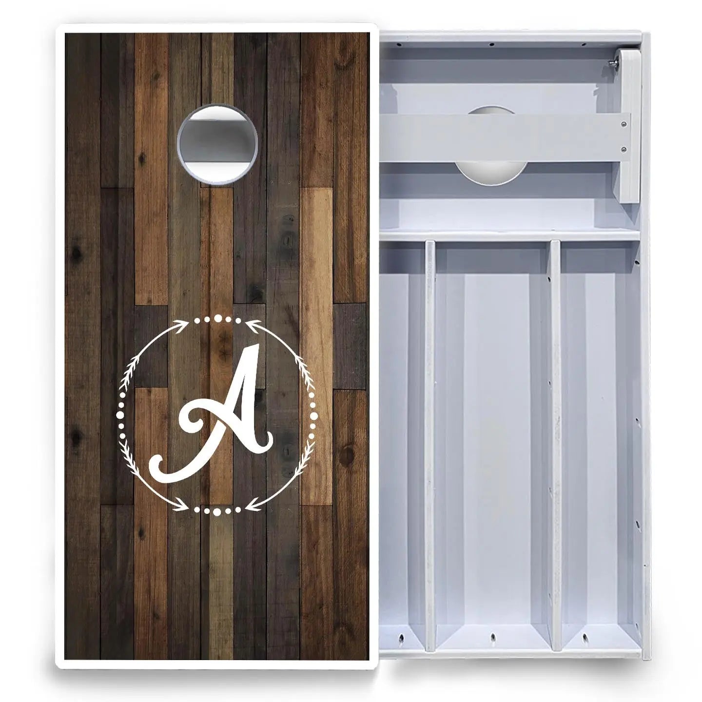 Wood Wreath Letter Cornhole Boards - All Weather Series Cornhole Solutions