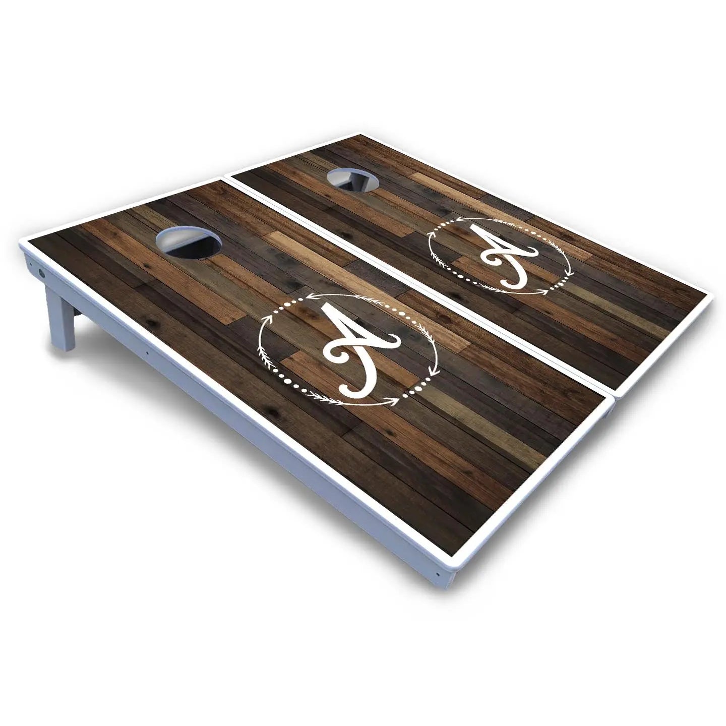 Wood Wreath Letter Cornhole Boards - All Weather Series Cornhole Solutions