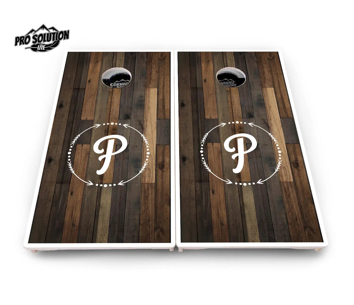 Wood Wreath Letter Cornhole Boards - Pro Solution Lite Series Cornhole Solutions