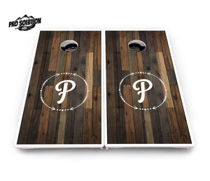 Wood Wreath Letter Cornhole Boards - Pro Solution Lite Series Cornhole Solutions