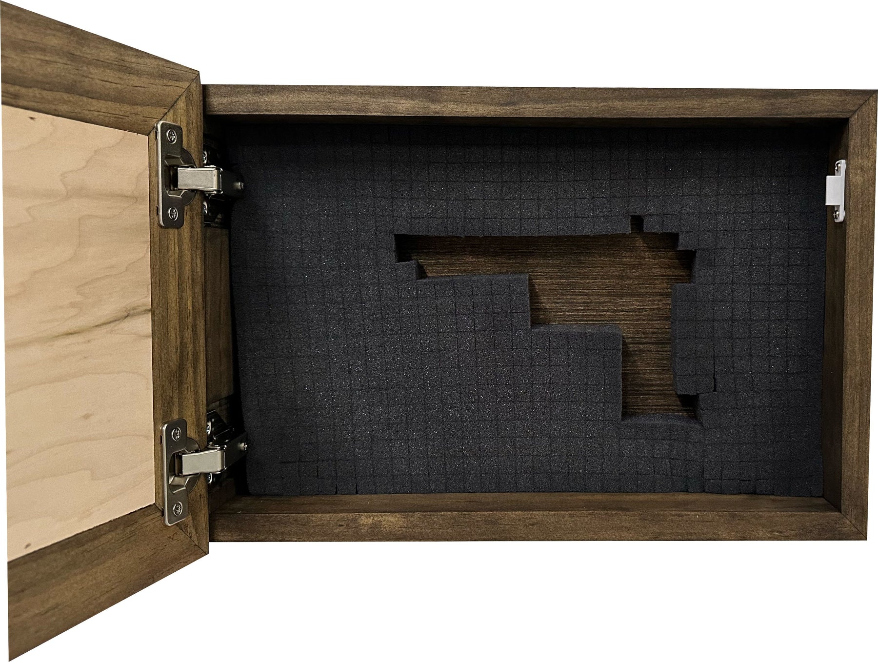 Luke 11:21 Wall Gun Safe - Religious Hidden Gun Safe - Handcrafted Concealment Furniture for Guns - Quick Access Firearm Storage with Magnetic Lock - Hidden Shelf Safe