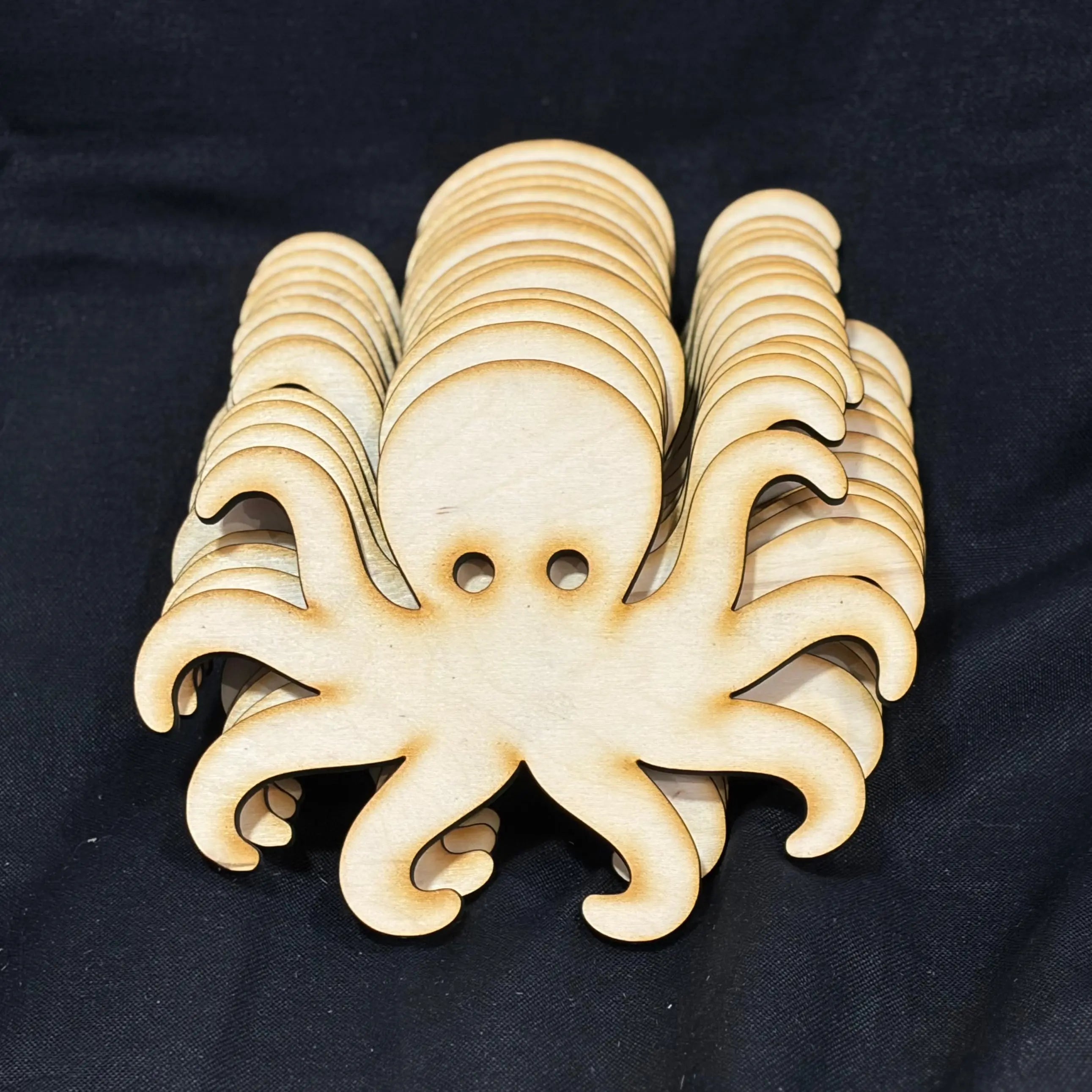Wooden Octopus Cutouts – Baltic Birch Craft Blanks Poor Hog Customs