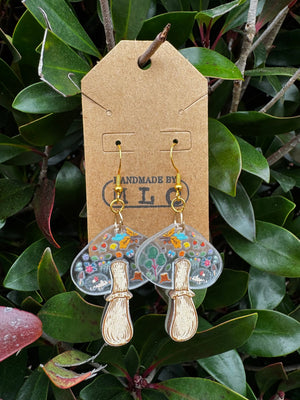 Wooden Toadstool Earrings Mushroom Lady Co
