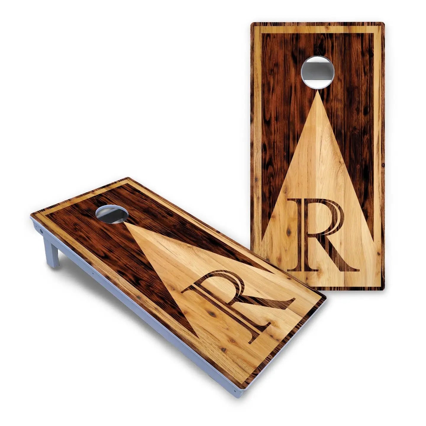 Wooden Triangle Letter Cornhole Boards - All Weather Series Cornhole Solutions