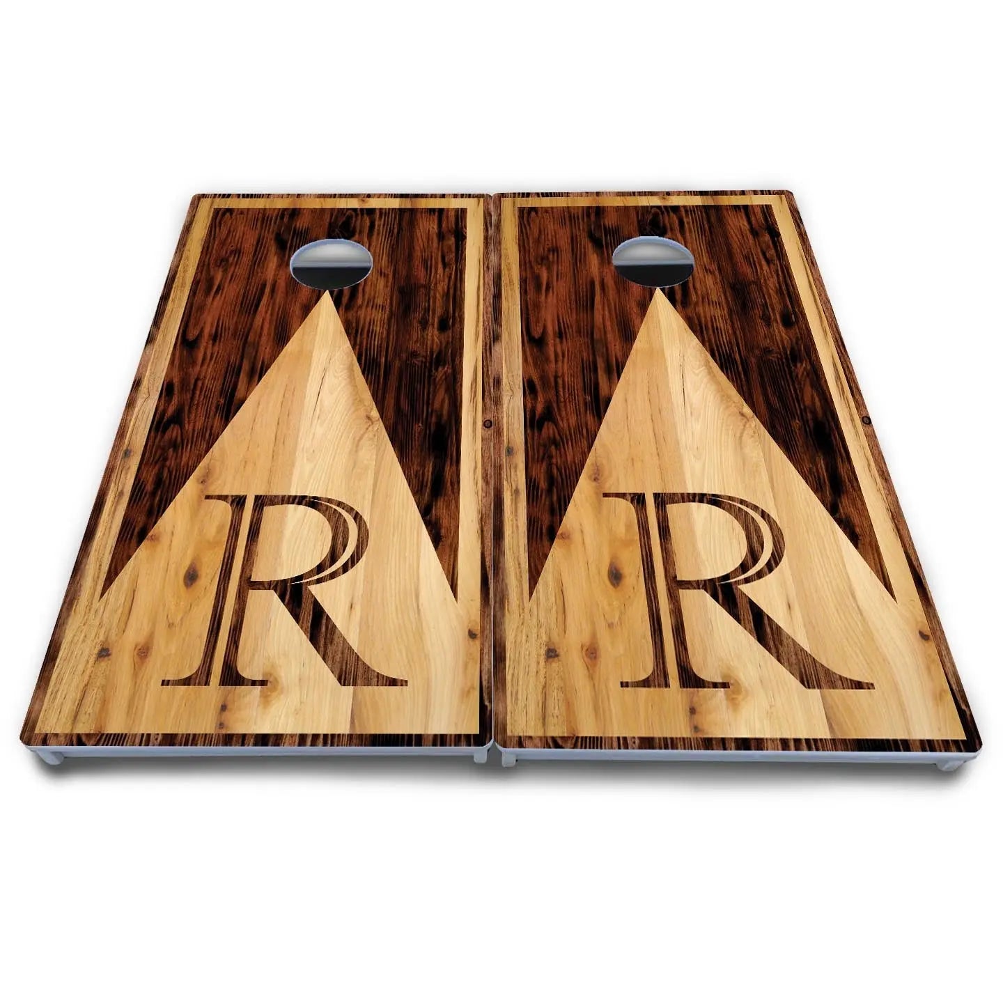 Wooden Triangle Letter Cornhole Boards - All Weather Series Cornhole Solutions