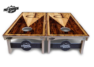 Wooden Triangle Letter Cornhole Boards - Pro Solution Lite Series Cornhole Solutions