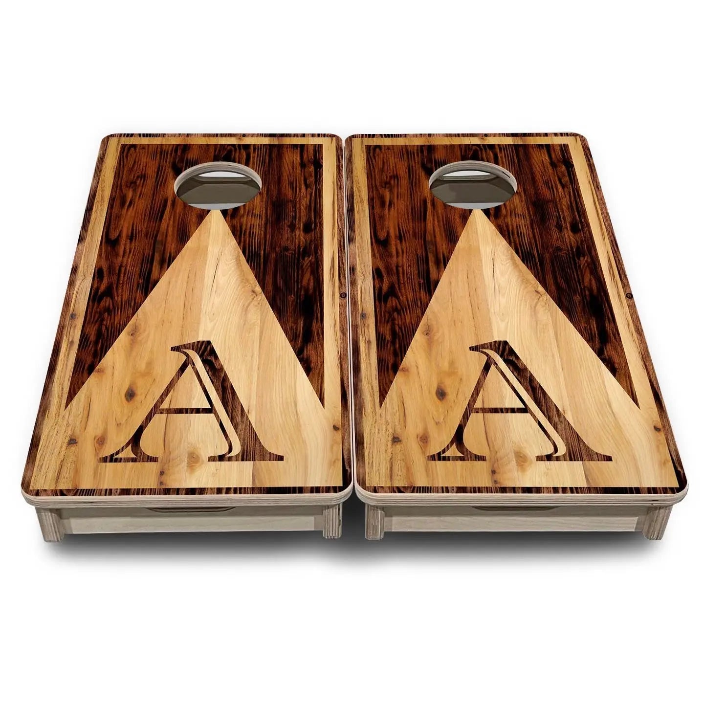Wooden Triangle Letter - Mini or Vacation Size Cornhole Boards Cornhole Solutions