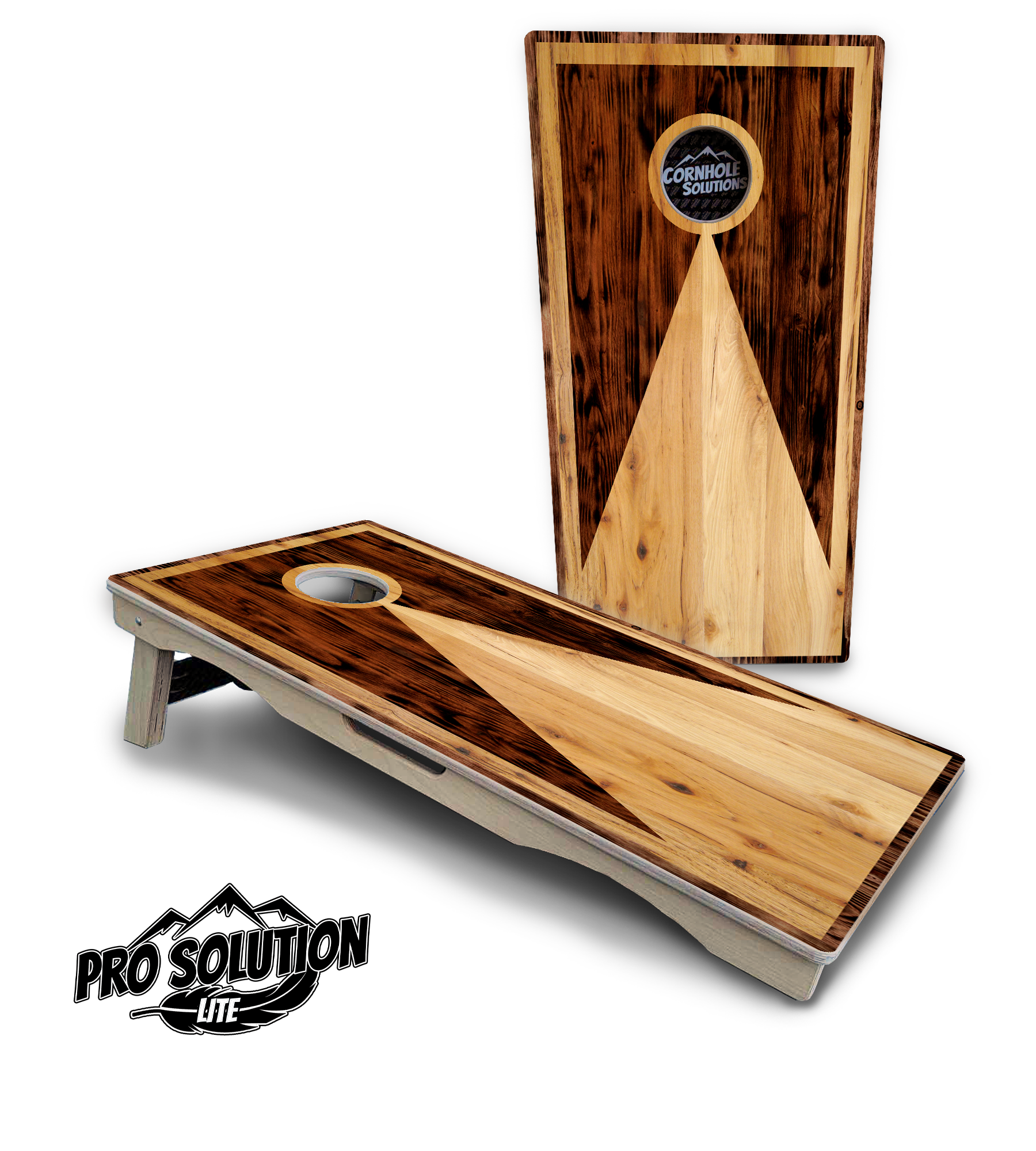 Wooden Triangle Cornhole Boards - Pro Solution Lite Series Cornhole Solutions
