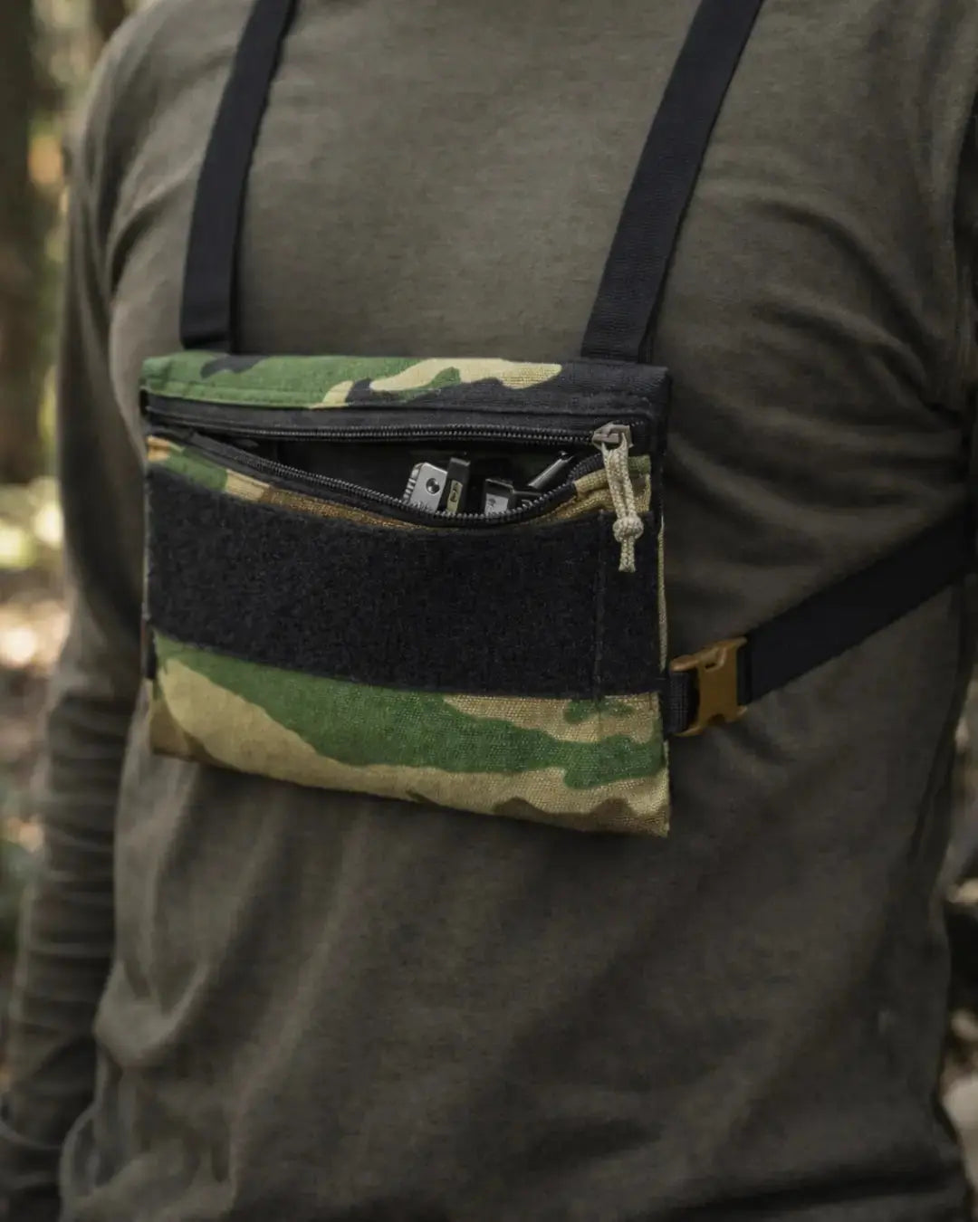 Woodland Minimalist Chest Rig Recycled Firefighter