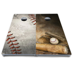 Worn Baseball & Glove Design Cornhole Boards - All Weather Series Cornhole Solutions