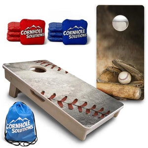 Worn Baseball & Glove - Mini or Vacation Size Cornhole Boards Cornhole Solutions