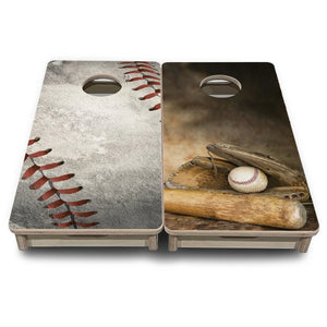 Worn Baseball & Glove - Mini or Vacation Size Cornhole Boards Cornhole Solutions