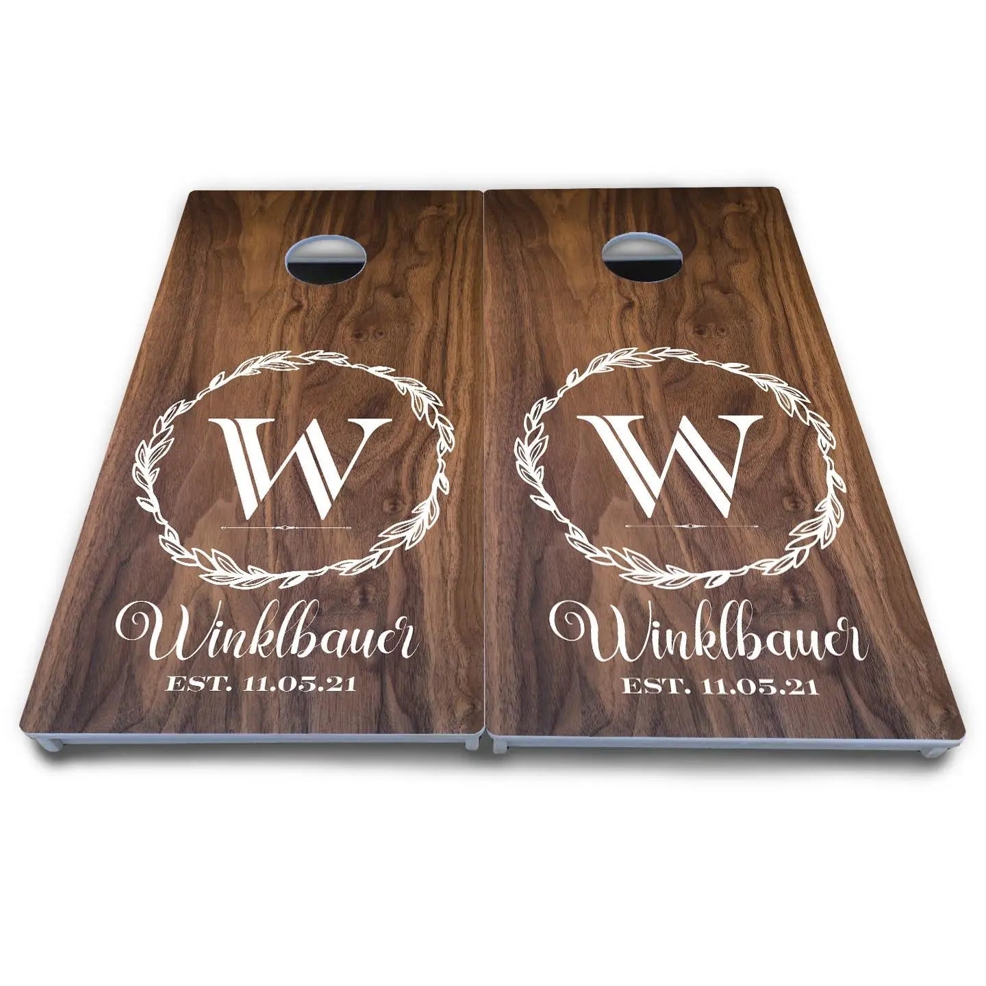 Wreath Cornhole Boards - All Weather Series Cornhole Solutions