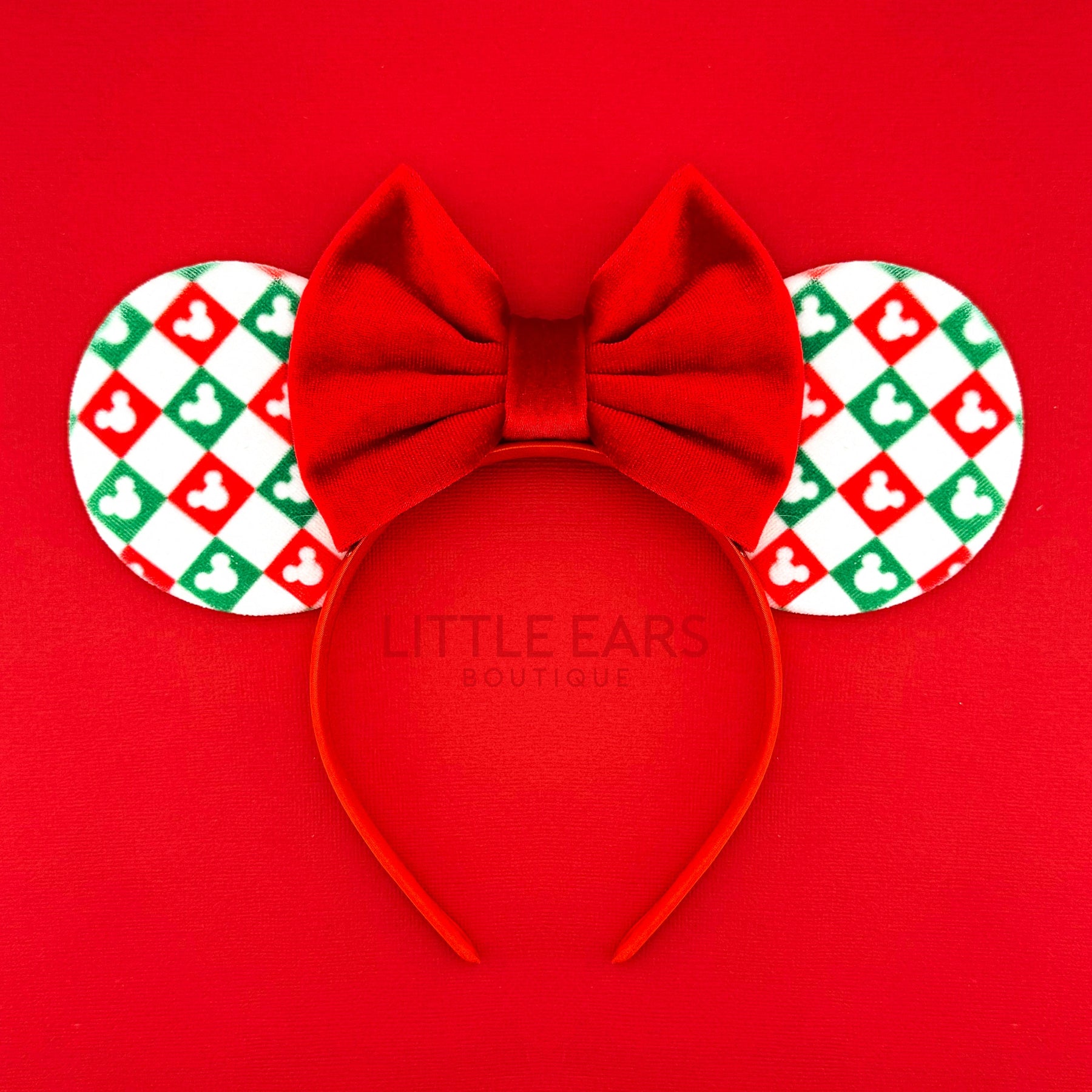 Christmas Pattern Mickey Ears